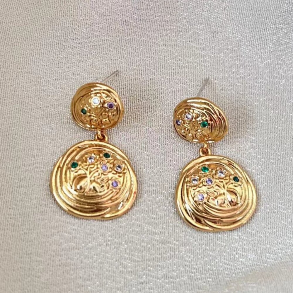 Vintage Round Earrings
